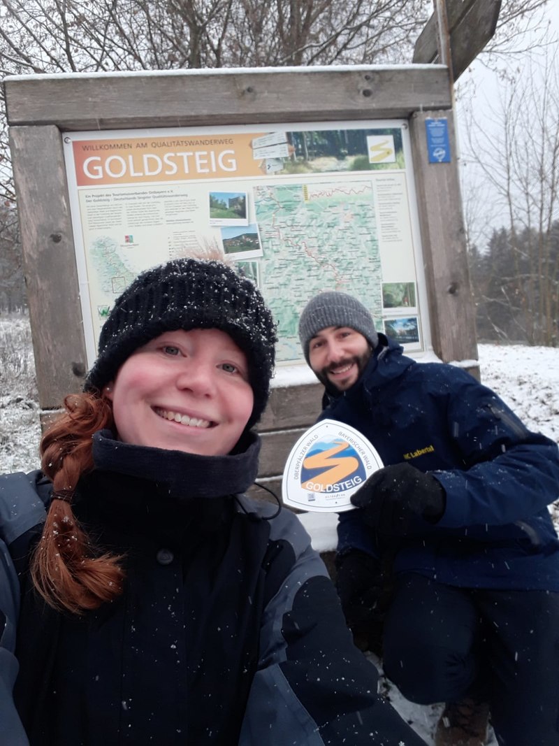 Wir sind Goldsteig: Antonia Schmid-Gareis und ihr Mann Manuel waren auf der Goldsteig-Etappe S11 bei Falkenstein unterwegs